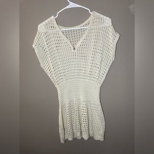 Cream Knit Swimsuit Cover Up Size S